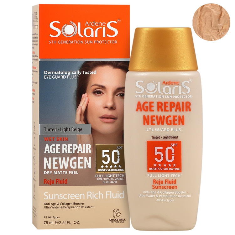 فلوئید ضد آفتاب ایج ریپیر نیوژن SPF50 (بژ روشن)