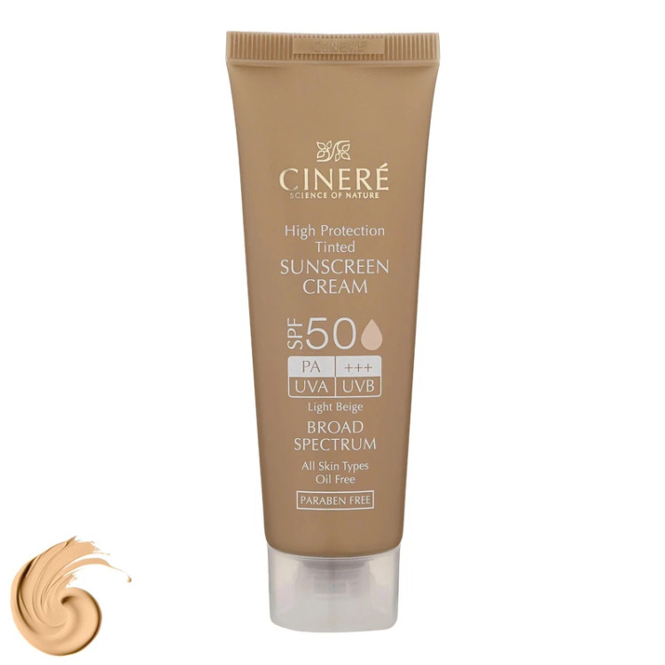 سینره کرم ضد آفتاب رنگی SPF50 رنگی بژ طبیعی