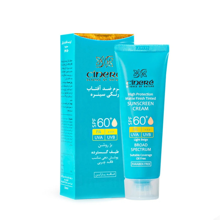 سینره کرم ضد آفتاب رنگی SPF+60 بژ طبیعی