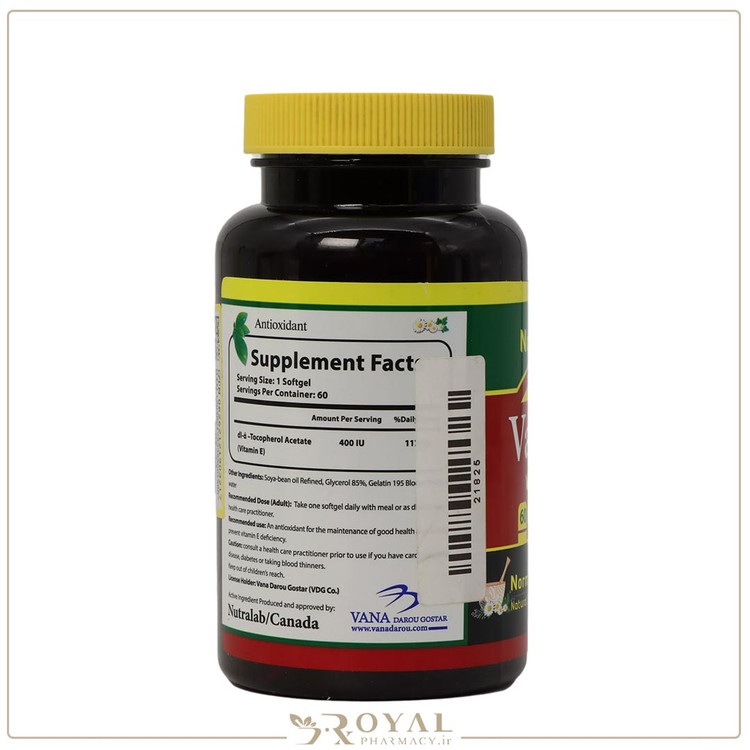 کپسول ویتامین E 400 نورم لایف بسته ۶۰ عددی